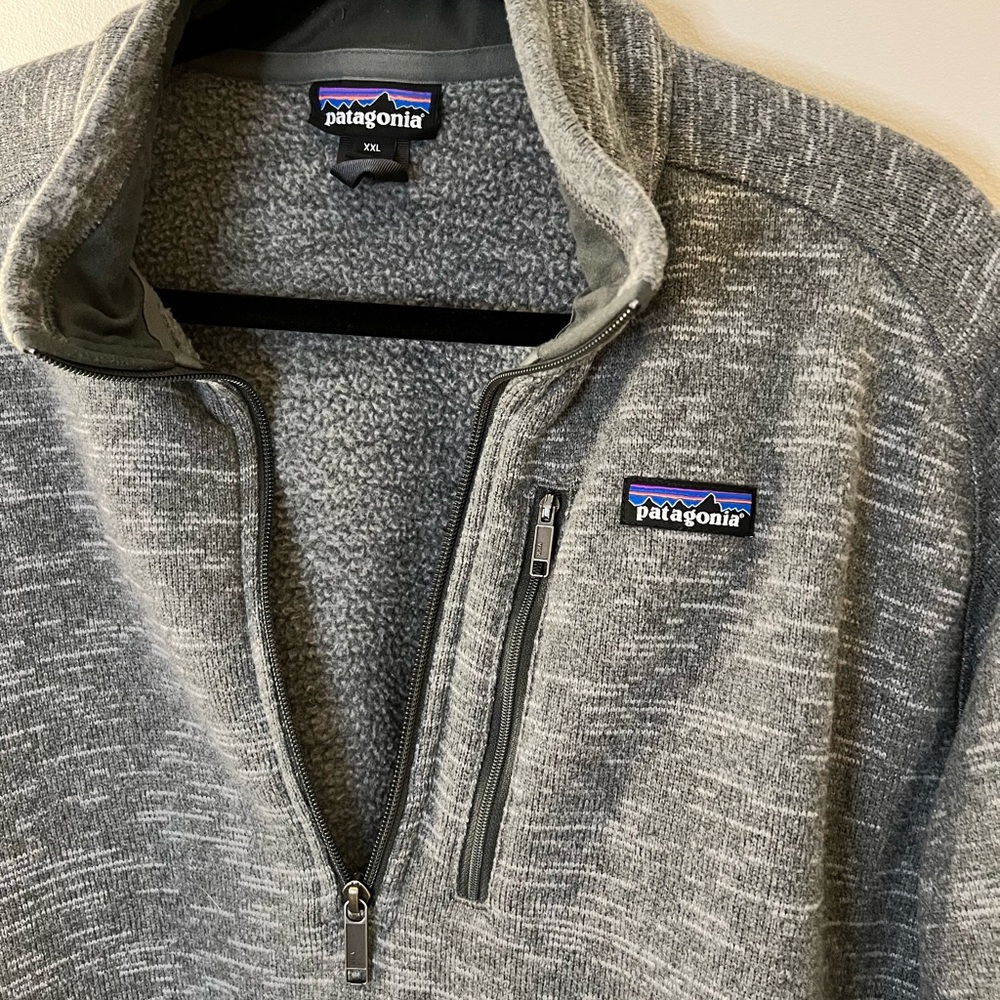 Patagonia Men’s Better Sweater 1/4 Zip XXL Stone Heather - Picture 3 of 9